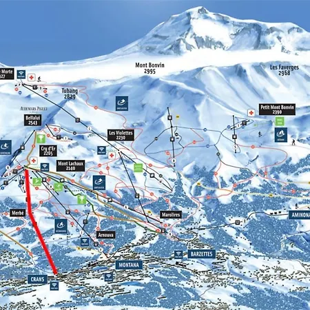 Crans Montana - Au Pied Du Telepherique Lejlighed Lens
